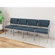 Lesro Industries Steel Waiting Reception 4 Seat Sofa Steel Frame in Blue