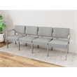 Lesro Industries Steel Waiting Reception 4 Seat Sofa Steel Frame in Gray