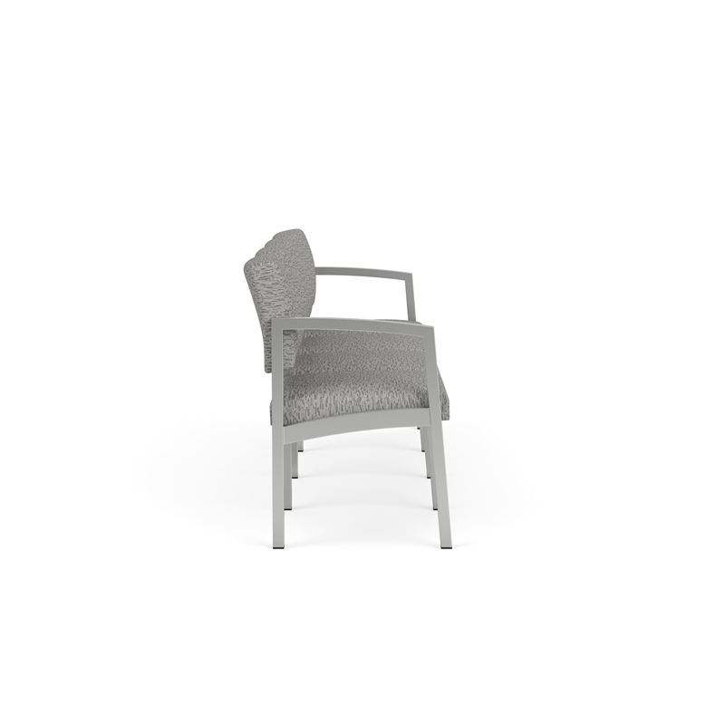 Lesro Industries Steel Waiting Reception 4 Seat Sofa Steel Frame in Gray
