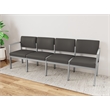 Lesro Industries Steel Waiting Reception 4 Seat Sofa Steel Frame in Gray