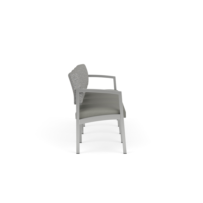 Lesro Industries Steel Waiting Reception 4 Seat Sofa Steel Frame in Gray