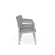 Lesro Industries Steel Reception 2 Chairs With Center Table in Gray
