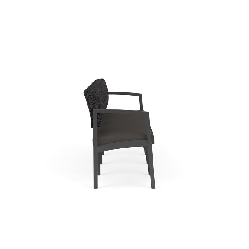 Lesro Industries Steel Waiting Reception 4 Seat Sofa Steel Frame in Gray