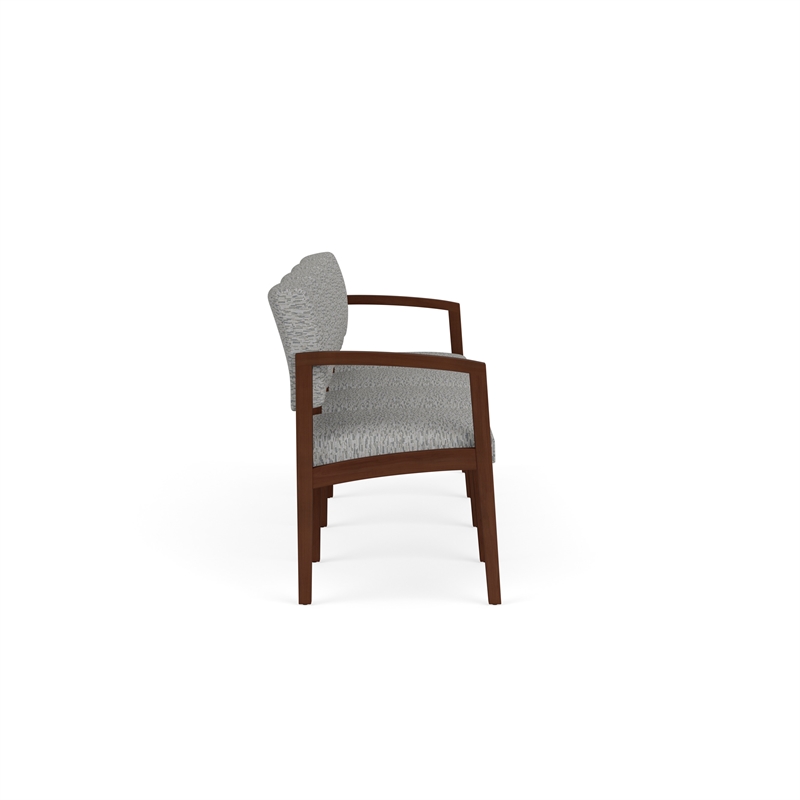 Lesro Industries Wood Waiting Reception 4 Seat Sofa Wood Frame in Gray