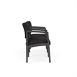 Lesro Industries Steel Reception 2 Chairs With Center Table in Black