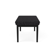 Lesro Industries Steel Waiting Reception 2 Seat Bench Steel Frame in Black