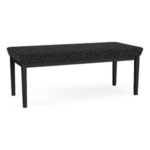 Lesro Industries Steel Waiting Reception 2 Seat Bench Steel Frame in Black