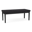 Lesro Industries Steel Waiting Reception 2 Seat Bench Steel Frame in Black