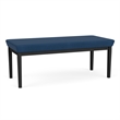 Lesro Industries Steel Waiting Reception 2 Seat Bench Steel Frame in Blue