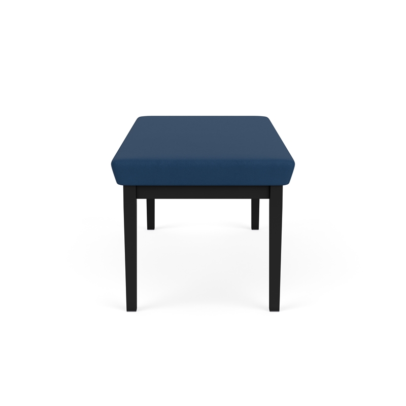 Lesro Industries Steel Waiting Reception 2 Seat Bench Steel Frame in Blue