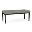 Lesro Industries Steel Waiting Reception 2 Seat Bench Steel Frame in Gray