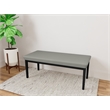 Lesro Industries Steel Waiting Reception 2 Seat Bench Steel Frame in Gray