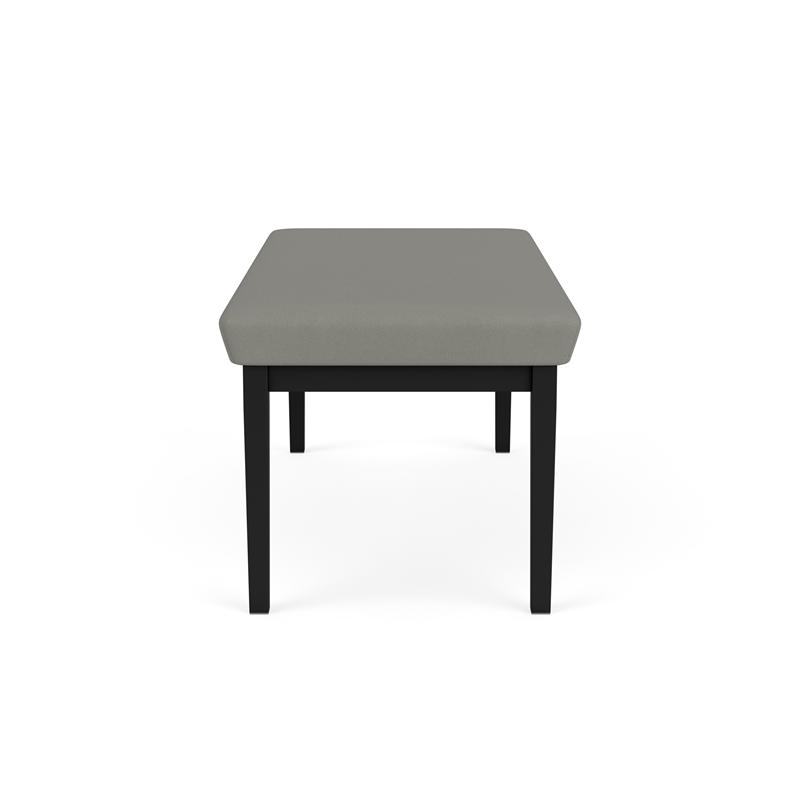 Lesro Industries Steel Waiting Reception 2 Seat Bench Steel Frame in Gray