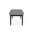 Lesro Industries Steel Waiting Reception 2 Seat Bench Steel Frame in Gray
