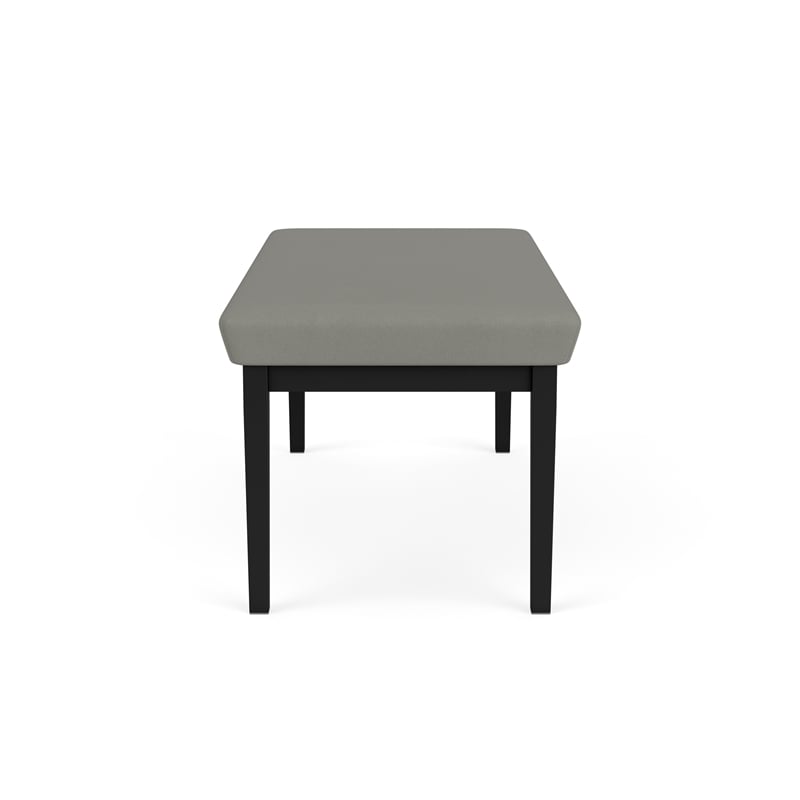 Lesro Industries Steel Waiting Reception 2 Seat Bench Steel Frame in Gray