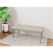 Lesro Industries Steel Waiting Reception 2 Seat Bench Steel Frame in Brown