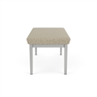 Lesro Industries Steel Waiting Reception 2 Seat Bench Steel Frame in Brown