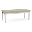 Lesro Industries Steel Waiting Reception 2 Seat Bench Steel Frame in Brown