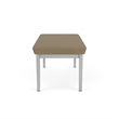 Lesro Industries Steel Waiting Reception 2 Seat Bench Steel Frame in Brown