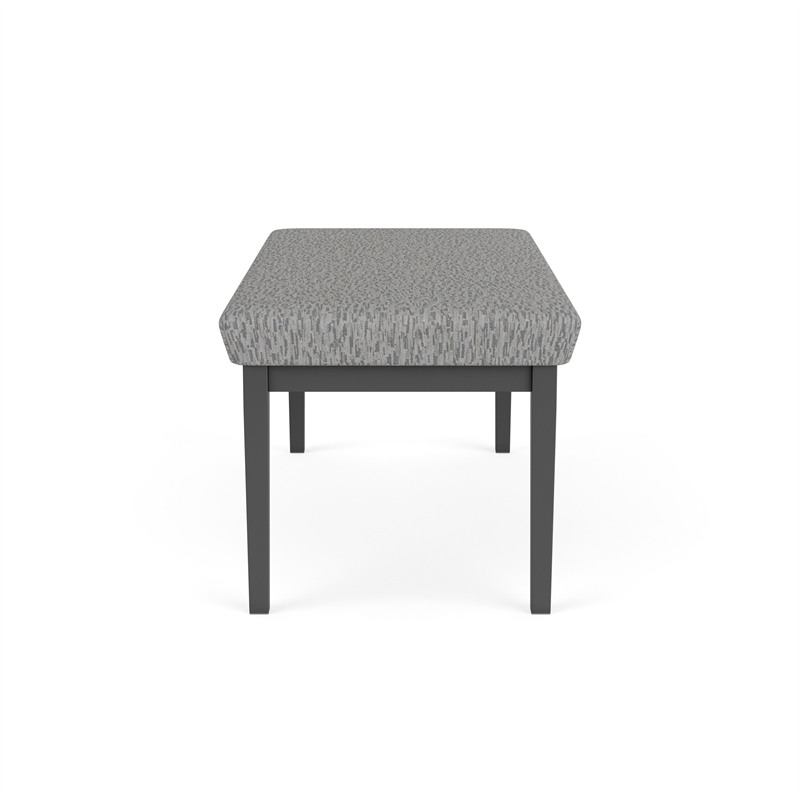 Lesro Industries Steel Waiting Reception 2 Seat Bench Steel Frame in Gray