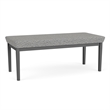 Lesro Industries Steel Waiting Reception 2 Seat Bench Steel Frame in Gray