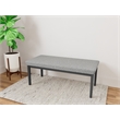 Lesro Industries Steel Waiting Reception 2 Seat Bench Steel Frame in Gray