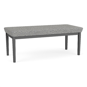 Lesro Industries Steel Waiting Reception 2 Seat Bench Steel Frame in Gray