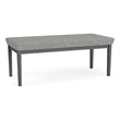 Lesro Industries Steel Waiting Reception 2 Seat Bench Steel Frame in Gray