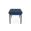 Lesro Industries Steel Waiting Reception 2 Seat Bench Steel Frame in Blue