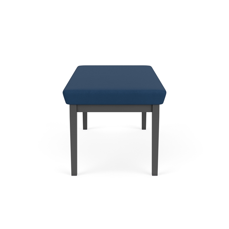 Lesro Industries Steel Waiting Reception 2 Seat Bench Steel Frame in Blue