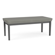 Lesro Industries Steel Waiting Reception 2 Seat Bench Steel Frame in Gray