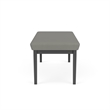 Lesro Industries Steel Waiting Reception 2 Seat Bench Steel Frame in Gray