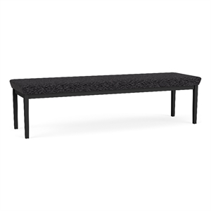 Lesro Industries Steel Waiting Reception 3 Seat Bench Steel Frame in Black