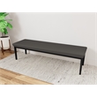 Lesro Industries Steel Waiting Reception 3 Seat Bench Steel Frame in Gray