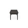 Lesro Industries Steel Waiting Reception 3 Seat Bench Steel Frame in Gray