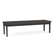 Lesro Industries Steel Waiting Reception 3 Seat Bench Steel Frame in Gray