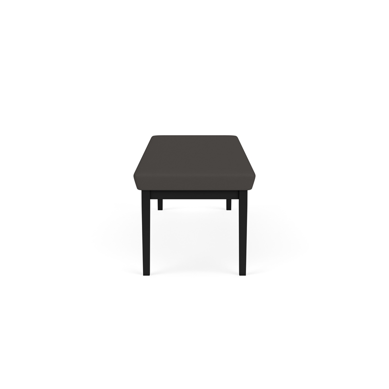 Lesro Industries Steel Waiting Reception 3 Seat Bench Steel Frame in Gray