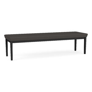 Lesro Industries Steel Waiting Reception 3 Seat Bench Steel Frame in Gray