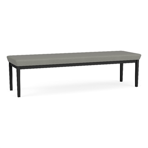 Lesro Industries Steel Waiting Reception 3 Seat Bench Steel Frame in Gray