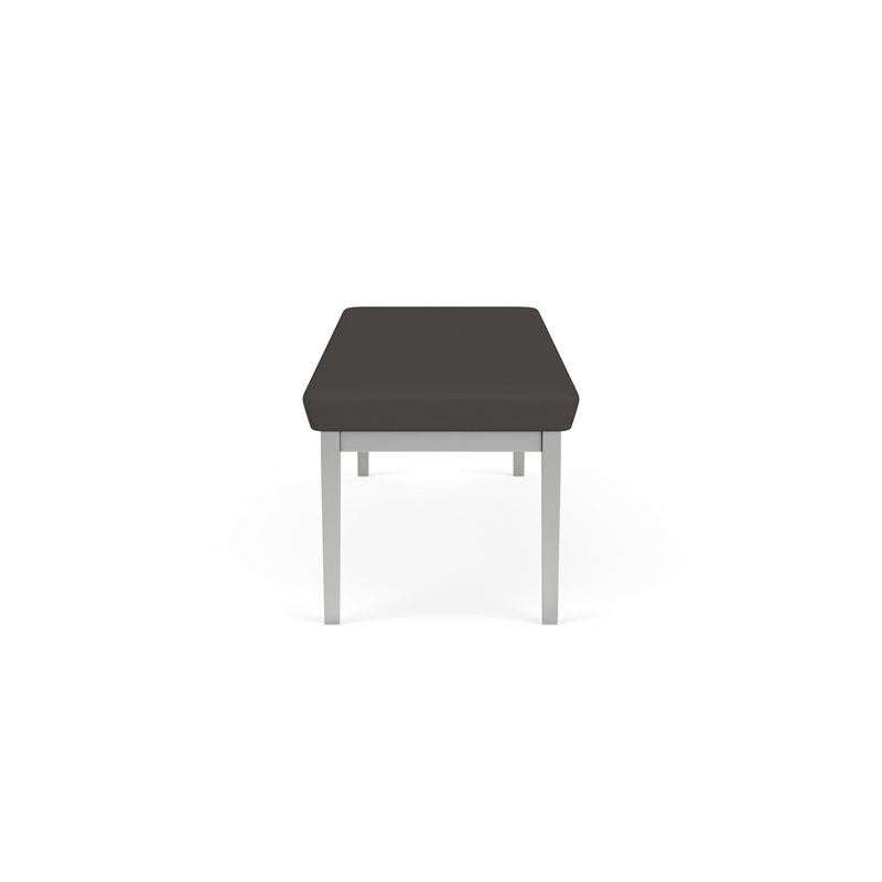 Lesro Industries Steel Waiting Reception 3 Seat Bench Steel Frame in Gray