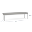 Lesro Industries Steel Waiting Reception 3 Seat Bench Steel Frame in Gray