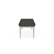 Lesro Industries Steel Waiting Reception 3 Seat Bench Steel Frame in Gray