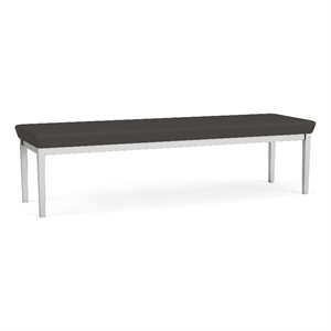 Lesro Industries Steel Waiting Reception 3 Seat Bench Steel Frame in Gray