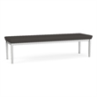 Lesro Industries Steel Waiting Reception 3 Seat Bench Steel Frame in Gray