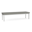 Lesro Industries Steel Waiting Reception 3 Seat Bench Steel Frame in Gray