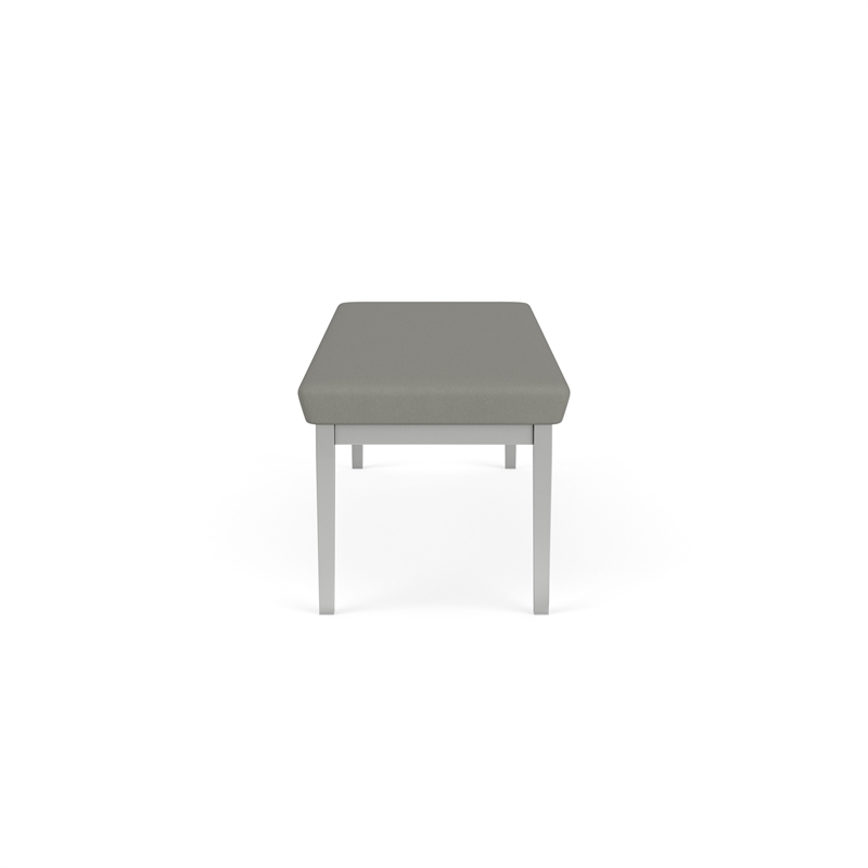 Lesro Industries Steel Waiting Reception 3 Seat Bench Steel Frame in Gray
