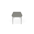 Lesro Industries Steel Waiting Reception 3 Seat Bench Steel Frame in Gray