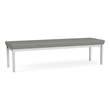 Lesro Industries Steel Waiting Reception 3 Seat Bench Steel Frame in Gray