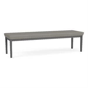 Lesro Industries Steel Waiting Reception 3 Seat Bench Steel Frame in Gray