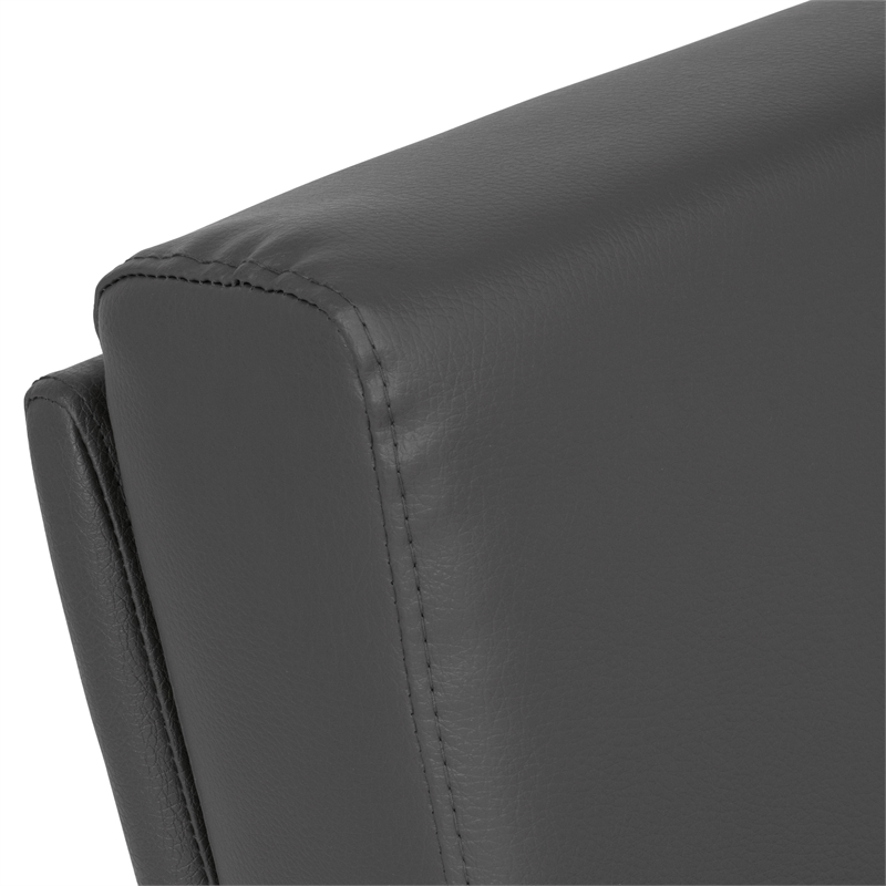 Studio Designs Home Allure Blended Leather Accent Arm Chair in Smoke Gray